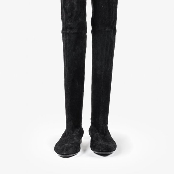 Robert Clergerie Black Suede Sock Boots - Picture 1 of 9